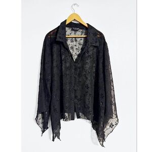 Bay Studio Plus Size Shimmer Floral Blouse